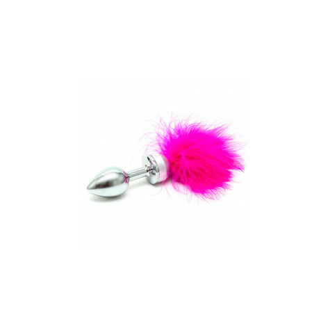Mały Butt Plug Z Pink Feathers