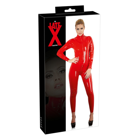 Latex Catsuit Red S