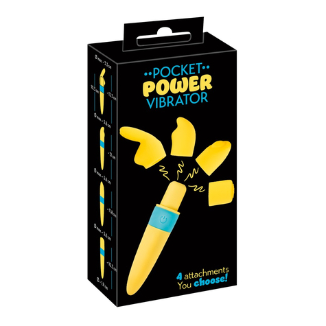 Mini Vibrator Pocket Power Vibrator 4 Attach