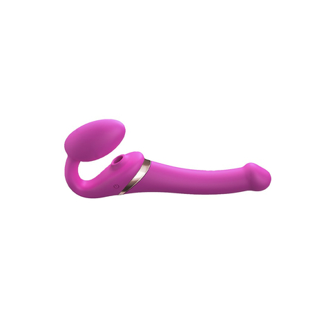 Strap-On-Me - Multi Orgasm - Strap-On Vibrator Z Lick Stimulatorem Rozmiar S - Różowy