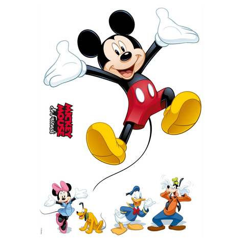 Tatuaż Ścienny - Mickey I Przyjaciele - Rozmiar 50 X 70 Cm