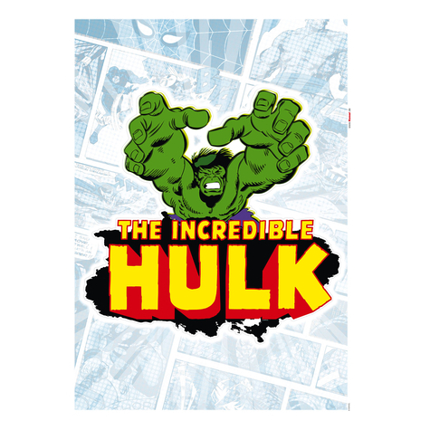 Tatuaż Na Ścianę - Hulk Comic Classic - Rozmiar 50 X 70 Cm