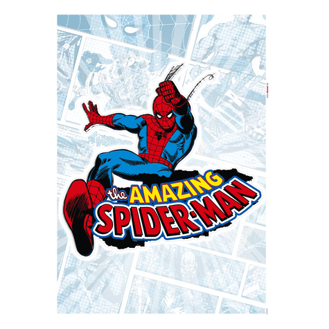 Tatuaż Na Ścianę - Spider-Man Komiks Klasyczny - Rozmiar 50 X 70 Cm