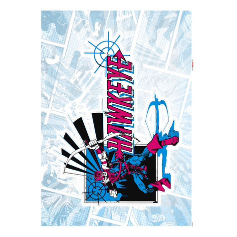 Tatuaż Na Ścianę - Hawkeye Komiks Klasyczny - Rozmiar 50 X 70 Cm