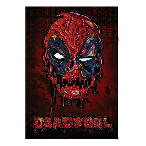 Tatuaż Na Ścianę - Deadpool Meltpool - Rozmiar 50 X 70 Cm