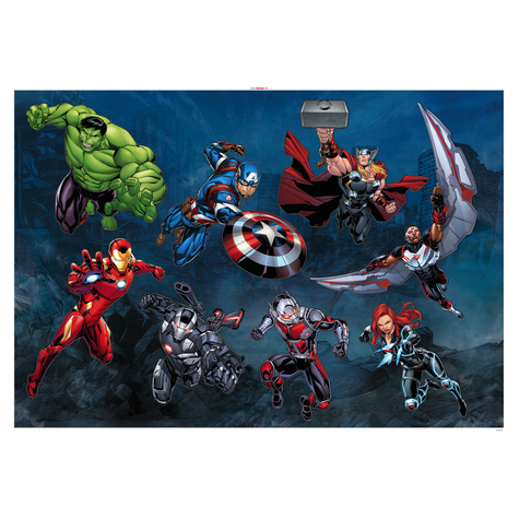 Tatuaż Ścienny - Akcja Avengers - Rozmiar 100 X 70 Cm