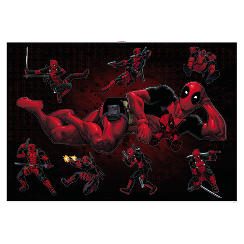 Tatuaż Na Ścianę - Deadpool Pozujący - Rozmiar 100 X 70 Cm