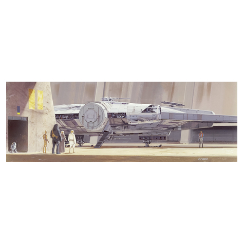 Tapeta Papierowa - Star Wars Classic Rmq Milleniumfalcon - Rozmiar 368 X 127 Cm