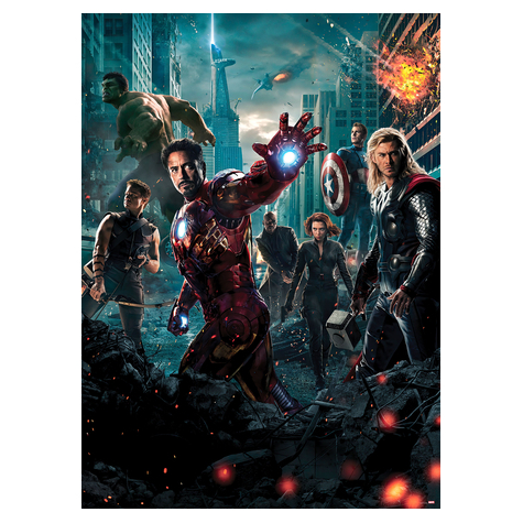 Tapeta Papierowa - Avengers Movie Poster - Rozmiar 184 X 254 Cm