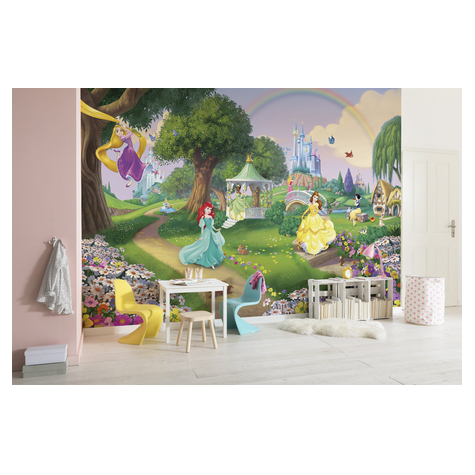 Tapeta Papierowa - Disney Princess Rainbow - Rozmiar 368 X 254 Cm