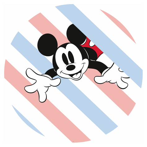 Self-Adhesive Non-Woven Wallpaper / Wall Tattoo - Mickey Hang In There - Size 125 X 125 Cm
