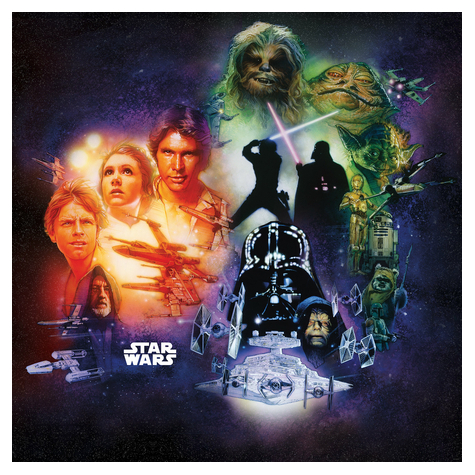 Tapeta Włókninowa - Star Wars Classic Poster Collage - Rozmiar 250 X 250 Cm