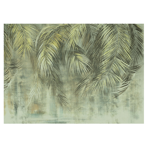 Non-Woven Wallpaper - Palm Fronds - Size 350 X 250 Cm