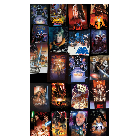 Tapeta Włókninowa - Star Wars Posters Collage - Rozmiar 120 X 200 Cm