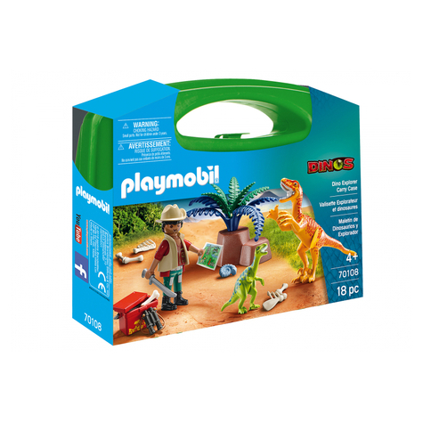Playmobil Dinos - Walizka Dinozaura I Odkrywcy (70108)