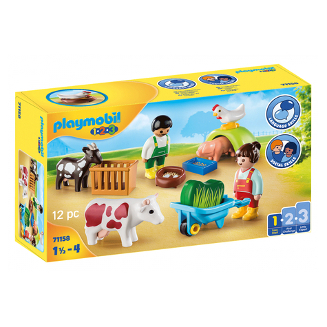 Playmobil 1.2.3 - Zabawa Na Farmie (71158)