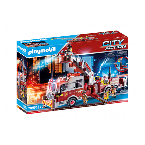 Playmobil City Action - Wóz Strażacki Us Drabina Wieżowa (70935)
