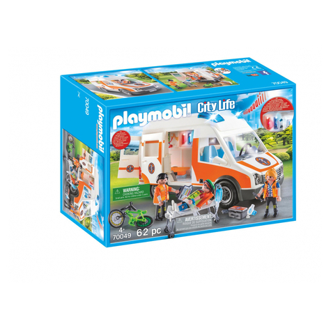 Playmobil City Life - Ambulans Ze Światłem I Dźwiękiem (70049).