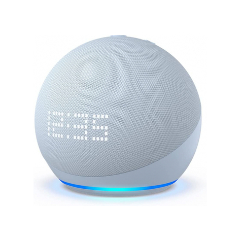 Amazon Echo Dot (5th Gen.) Z Zegarem - Grey Blue - B09b8rvkgw