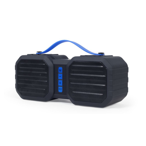 Gembird Portable Bluetooth Speaker, Black/Blue - Spk-Bt-19