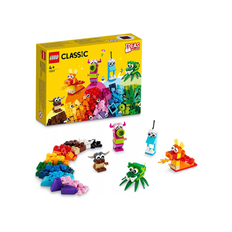 Lego Classic - Kreatywne Potwory, 140 Elementów (11017).