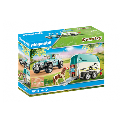 Playmobil Country - Samochód Z Przyczepą Z Kucykami (70511)