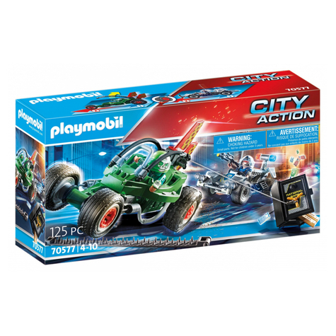 Playmobil City Action - Police Kart Pursuit Of The Vault Burglar (70577)