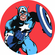 Samoprzylepna Włókninowa Tapeta/Tatuaż Ścienny - Marvel Powerup Captain America - Rozmiar 125 X 125 Cm