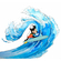 Fototapety  - Mickey Surfing - Rozmiar 300 X 280 Cm