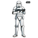 Samoprzylepna Włókninowa Tapeta/Tatuaż Ścienny - Star Wars Xxl Stormtrooper - Wym. 127 X 188 Cm